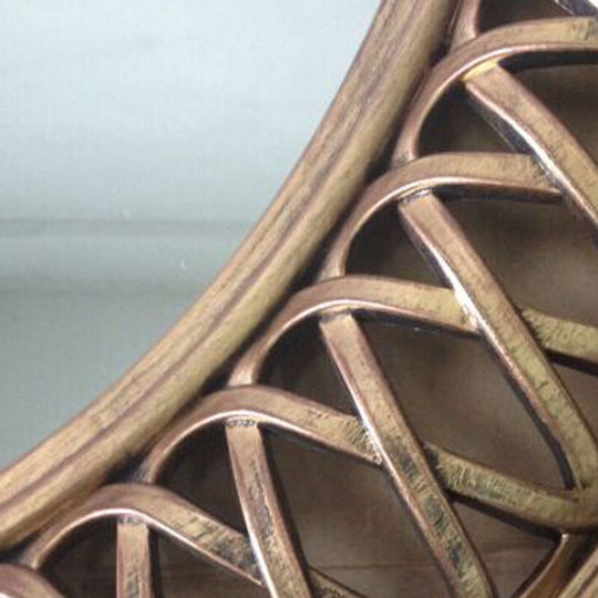 Homeplus Wandspiegel Oval mit Gold Kunststoff Rahmen 76x61cm 1Stück