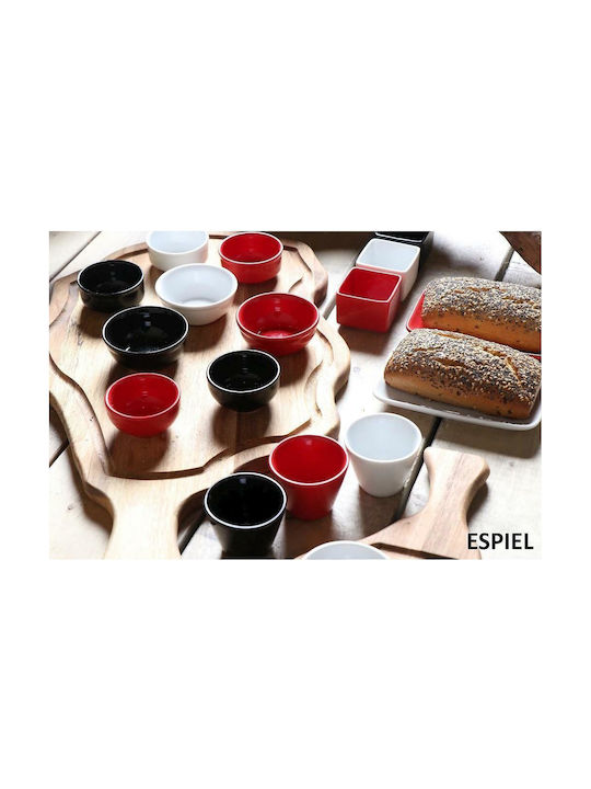 Espiel Dip Serving Bowl Square made of Porcelain Black 5x5cm