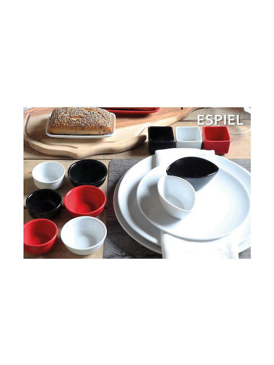 Espiel Dip Serving Bowl Square made of Porcelain Black 5x5cm