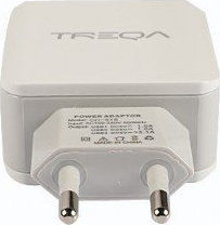 Treqa Charger Without Cable with 3 USB-A Ports White (CH-618)