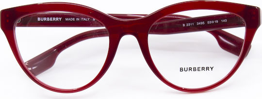 Burberry Plastic Eyeglass Frame Red BE2311 3495