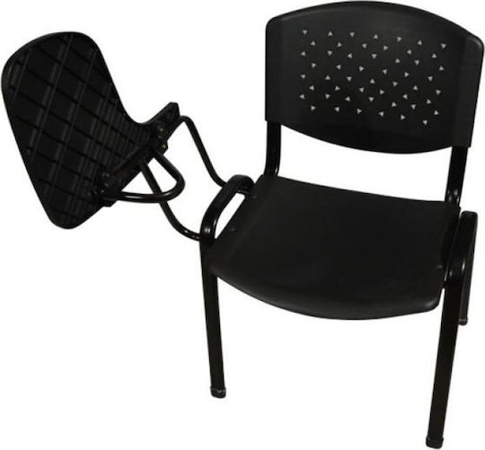 HomeMarkt Стол с подлакътник за таблет Училищна Черен 52x55x77см.
