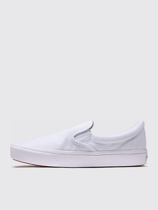 ComfyCush Men's Canvas Slip-Ons White