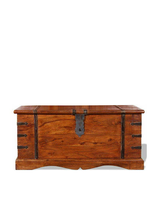 vidaXL Wooden Decorative Trunk Brown 90x40x40cm