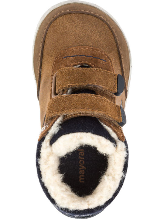 Kids Sneakers High with Scratch Tabac Brown