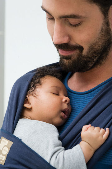 Babylonia Μάρσιπος Wrap Tricot Slen Organic Blue Jean με Μέγιστο Βάρος 10kg
