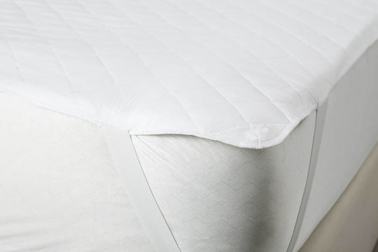 La Luna Protective Cover Single Waterproof with Elastic Bands Flannel White 100x200cm