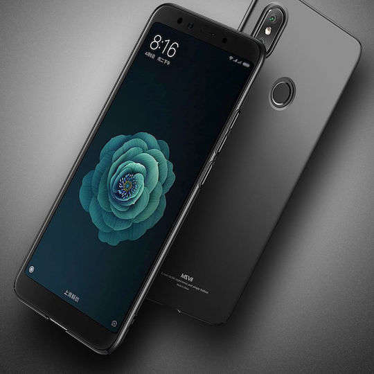 MSVII Ultra Thin Umschlag Rückseite Kunststoff Schwarz (Xiaomi Mi 6X/Mi A2)