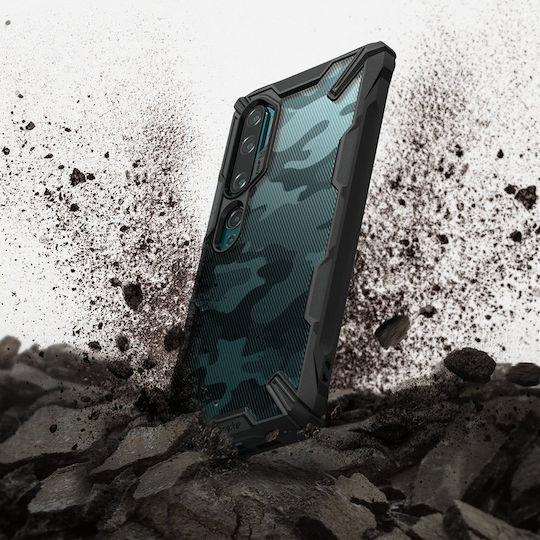 Ringke Fusion X Back Cover Σιλικόνης με Λουράκι Μαύρο (Xiaomi Mi Note 10 / Mi Note 10 Pro)