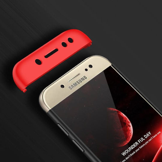 GKK Luxury 360° Full Cover Plastic Roșu (Galaxy J3 2017)