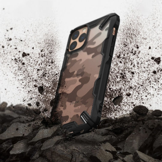 Ringke Fusion X Back Cover Σιλικόνης με Λουράκι Μαύρο (iPhone 11 Pro)