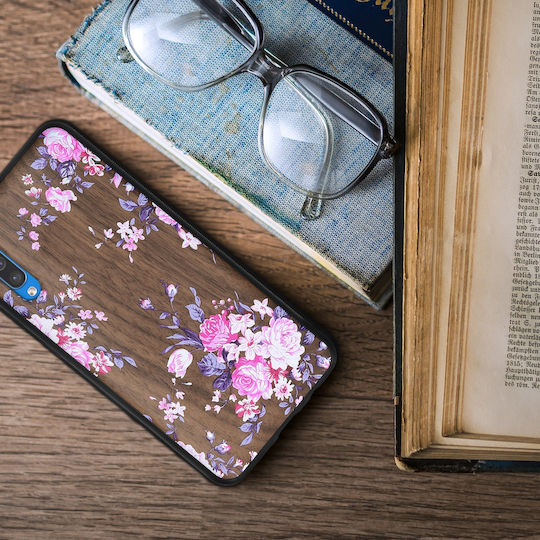 KWmobile Umschlag Rückseite Hölzern Braun (Galaxy A50)