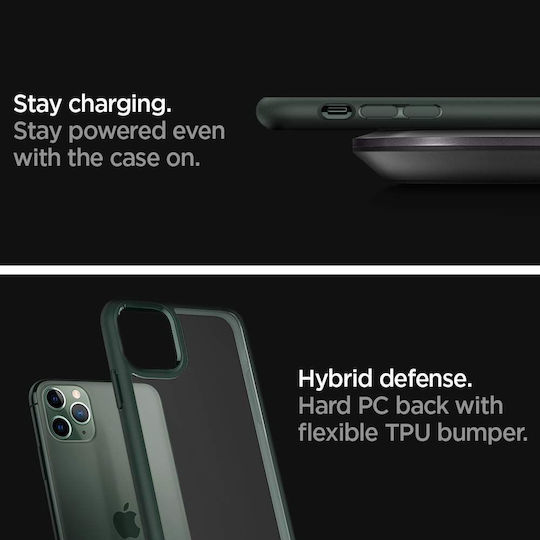 Spigen Ultra Hybrid Задна корица Пластмаса 2мм Зелен (iPhone 11 Pro)