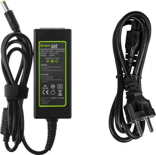 Green Cell Pro Laptop Charger 45W 19V 2.37A for Acer with Detachable Power Cord