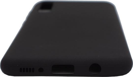 Hurtel Soft Umschlag Rückseite Silikon Schwarz (Galaxy A50)