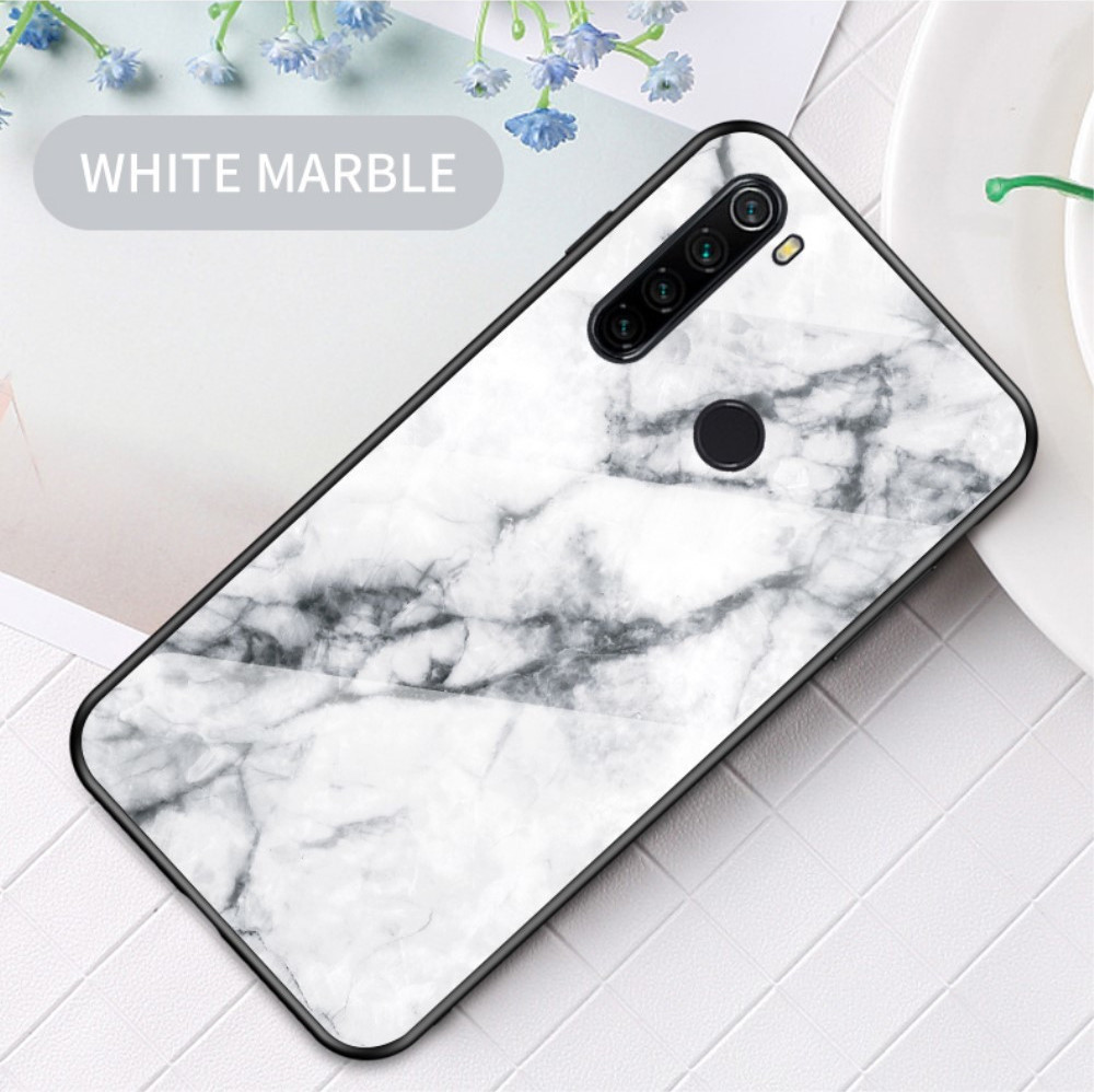 Glass Back Cover Marble Λευκό (Redmi Note 8) | Skroutz.gr