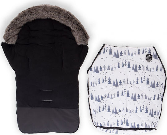 Kikka Boo Shiny Snow Forest Stroller Footmuff with Fleece Lining 85x45cm Gray