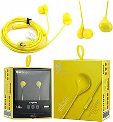 WK Wi200 In-ear Handsfree με Βύσμα 3.5mm Κίτρινο