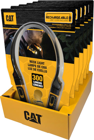 CAT Επαναφορτιζόμενος Φακός Λαιμού LED IPX4 Διπλής Λειτουργίας με Μέγιστη Φωτεινότητα 300lm