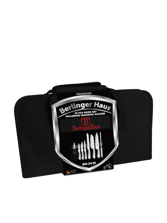 Berlinger Haus Metallic Line Knife Set With Stand of Stainless Steel BH-2418 8pcs