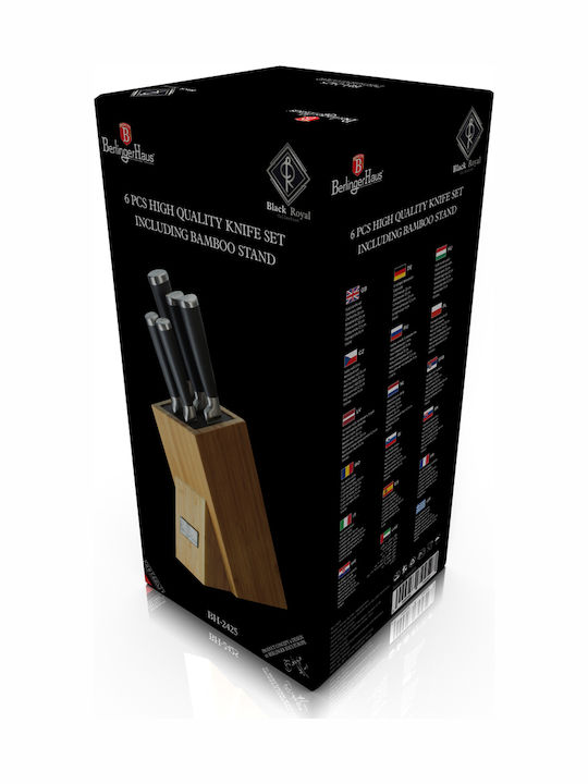 Berlinger Haus Black Royal Collection Σετ Μαχαίρια με Βάση από Ανοξείδωτο Ατσάλι 20cm 6τμχ