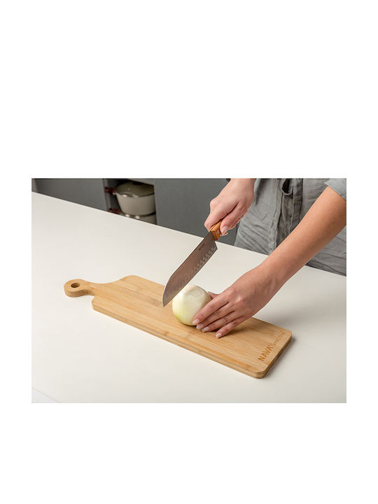 Nava Terrestrial Μαχαίρι Santoku από Ανοξείδωτο Ατσάλι 17cm