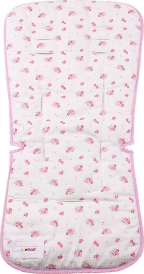 Minene Κάλυμμα Καροτσιού Dots Διπλής Όψης 35x75εκ. Pink