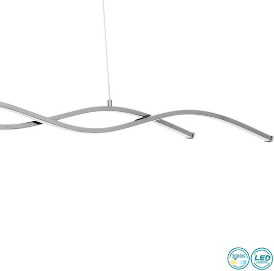 Eglo Lasana Κρεμαστό Φωτιστικό Διάφανο LED Ράγα 120x120εκ.