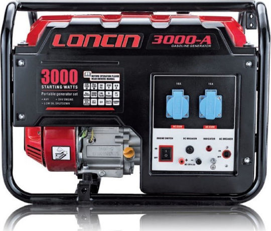Loncin Γεννήτρια Βενζίνης Τετράχρονη με Χειροκίνητη Μίζα και Μέγιστη Ισχύ 3kVA