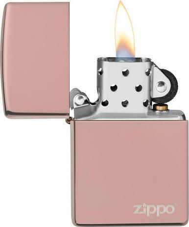 Zippo Classic Logo Αντιανεμικός Αναπτήρας Φλόγας High Polish Rose Gold