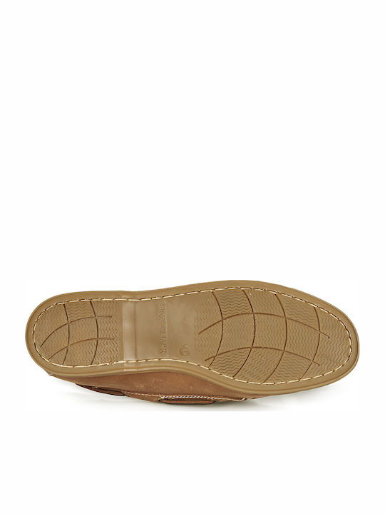 Navigator Men's Leather Boat Shoes Tabac Brown