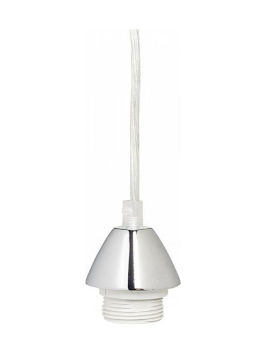 Rendl Light Studio Enzo Pendant Light Suspension for Socket E27 Silver