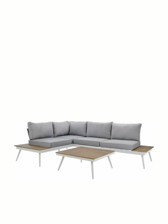 Garten- und Outdoor-Möbelsets Sabine 2 Stück Weiß mit Kissen