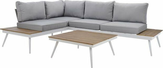 Set Camera De Zi Pentru Exterior Sabine 2 Piese Alb Cu Perne