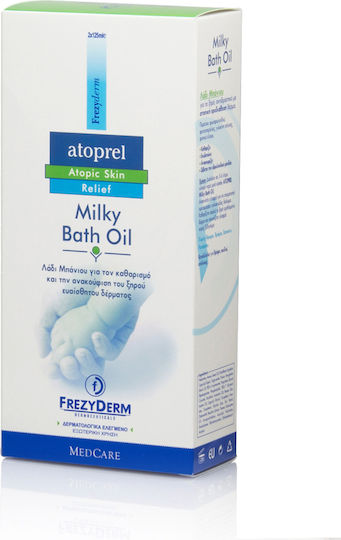 Frezyderm Atoprel Milky Bath Oil for Adults, Infants & Children Moisturizing 2x125ml