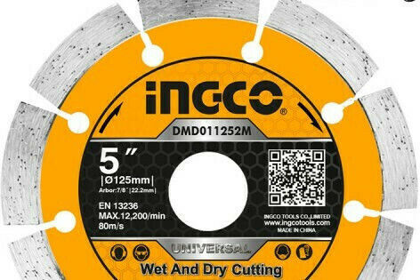 Ingco Disc de tăiere Materiale de construcție cu 9 Dinti 125mm