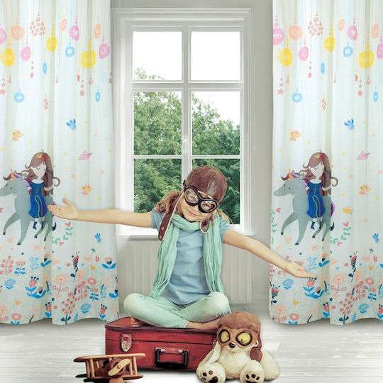 Das Home Perdea pentru Copii cu Capsatoare Albastră 420142802065 140x280buc