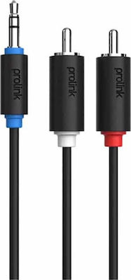 Prolink Καλώδιο 3.5mm male - RCA male Μαύρο 3m (PB103-0300)