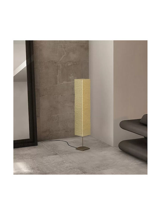 vidaXL Stehleuchte H135xB22cm. mit Fassung für Lampe E14 Weiß