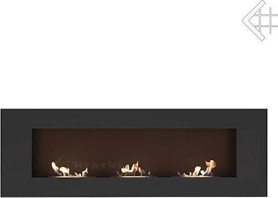 Kratki Indoor Wall Mounted Bioethanol Fireplace Black