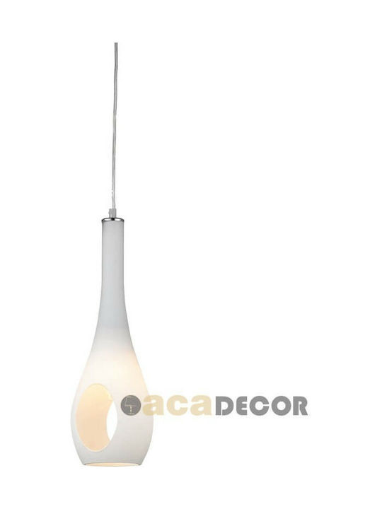 Aca Pendant Light Single-Light for Socket E14, E.14 White