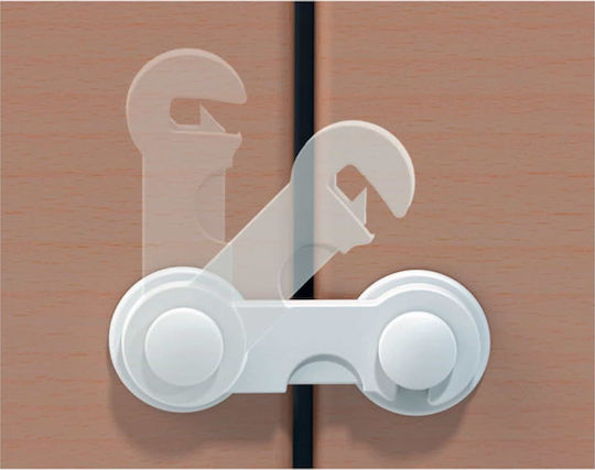 Reer Cabinet & Drawer Lock with Sticker made of Plastic in White Color 1pcs