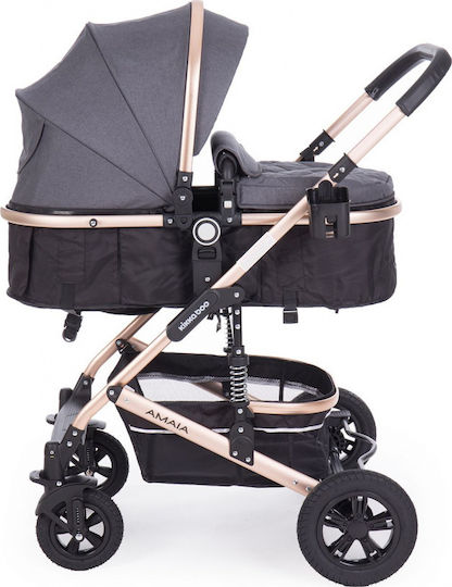 Kikka Boo Amaia 2 in 1 Ρυθμιζόμενο Καρότσι 2 σε 1 Kατάλληλο για Nεογέννητο Γκρι