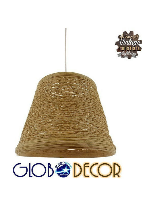 GloboStar Playroom Pendant Light Suspension Bell for Socket E27 Beige