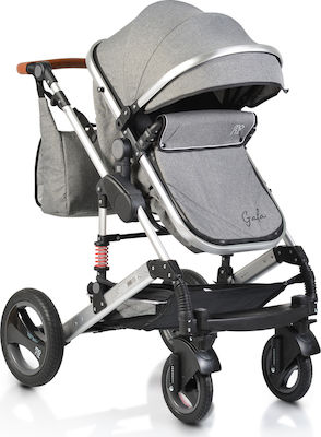 Moni Gala 2 in 1 Verstellbar 2 in 1 Baby Kinderwagen Geeignet für Neugeborene Dark Grey Leather 12kg 106977