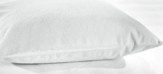 La Luna Flannel Schutzkissenbezug-Set Flanell Wasserdicht Weiß 50x70cm.