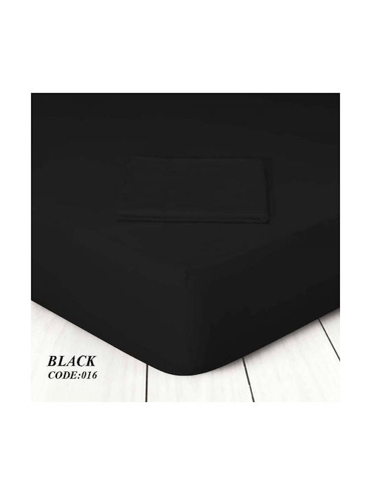 Marwa Pillowcase Set with Envelope Cover 016 Black 50x70cm.