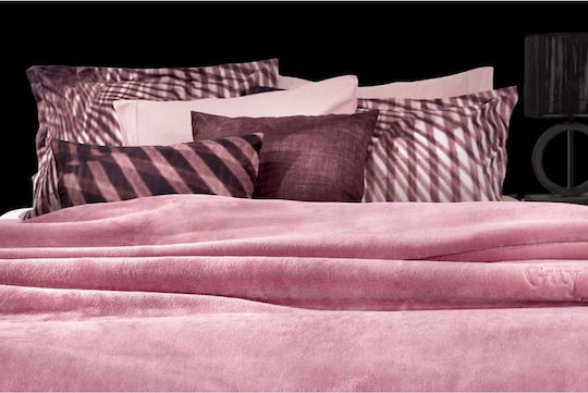 Guy Laroche Smooth Κουβέρτα Ισπανίας Βελουτέ Μονή 160x220εκ. Pinky