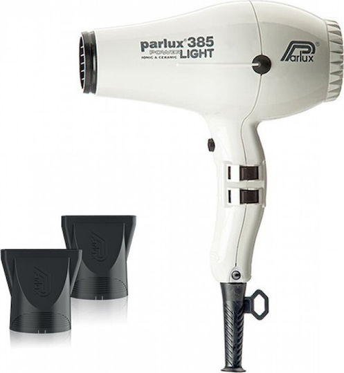 Parlux 385 Power Light Ionic Professional Hair Dryer 2150W White