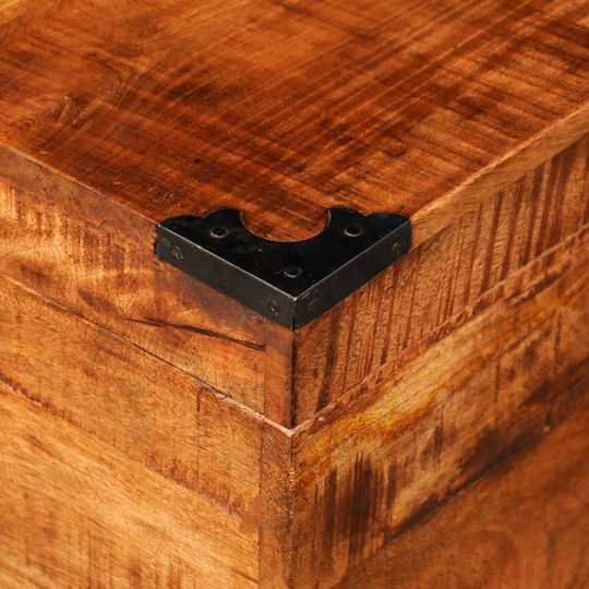vidaXL Wooden Decorative Trunk Brown 46x46x46cm